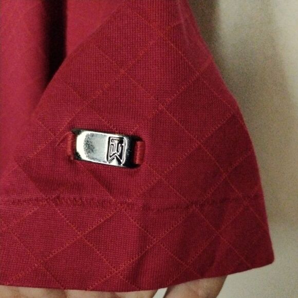 Tiger Woods Red Nike Short Sleeve Polo Shirt size Large Dri-Fit - Picture 6 of 14